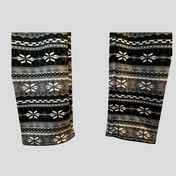 Just Cozy Women’s Leggings Plus Size 12-20 Gray Black Fleece Lined - Picture 5 of 14